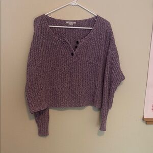 Purple drop shoulder sweater